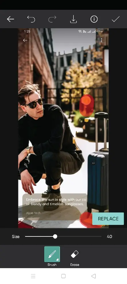 PicsArt for iOS Download ( latest version 29.1.0) MOD APK File 8 Screen short of picsart Ai replaec tool On ios