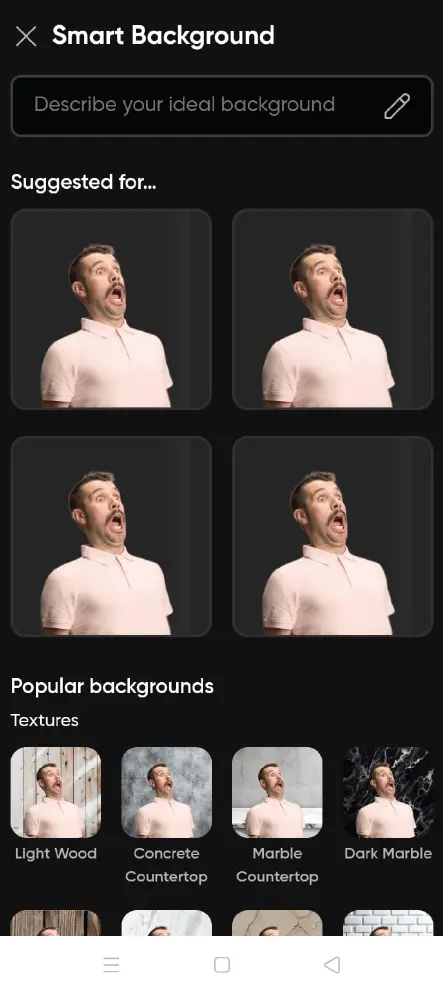 PicsArt for iOS Download ( latest version 29.1.0) MOD APK File 5 Screen short of picsart Ai Smart Background On ios