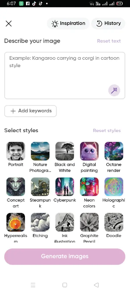 PicsArt for iOS Download ( latest version 29.1.0) MOD APK File 7 Screen short of picsart Ai tools text to image generator On ios