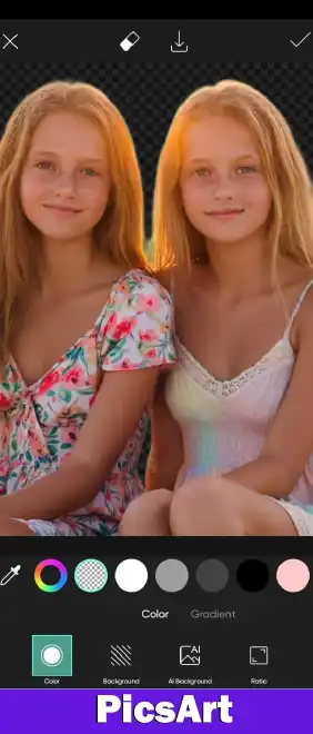 Download PicsArt MOD APK v29.9.6 (Premium and Gold Unlocked) 7 Screenshot of two girls image edit picsart